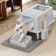 BAKAJI XXL Katzentoilette mit Stahlbasis und verschließbarer Tür, Sandkasten, Auffangschaufel mit Behälter und Schmutzmatte, Fassungsvermögen 35 Liter, 60 x 40 x 38,5 cm BAKAJI XXL Katzentoilette mit Stahlbasis und verschließbarer Tür, Sandkasten, Auffangschaufel mit Behälter und Schmutzmatte, Fassungsvermögen 35 Liter, 60 x 40 x 38,5 cm