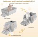 BAKAJI XXL Katzentoilette mit Stahlbasis und verschließbarer Tür, Sandkasten, Auffangschaufel mit Behälter und Schmutzmatte, Fassungsvermögen 35 Liter, 60 x 40 x 38,5 cm BAKAJI XXL Katzentoilette mit Stahlbasis und verschließbarer Tür, Sandkasten, Auffangschaufel mit Behälter und Schmutzmatte, Fassungsvermögen 35 Liter, 60 x 40 x 38,5 cm
