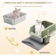 BAKAJI XXL Open Cat Litter Tray Steel Base with Sand Resistant Rim, Scoop and Container, Stain Resistant Mat, Non-Slip Backing, Capacity 35L, 60 x 40 x 30 cm BAKAJI XXL Open Cat Litter Tray Steel Base with Sand Resistant Rim, Scoop and Container, Stain Resistant Mat, Non-Slip Backing, Capacity 35L, 60 x 40 x 30 cm