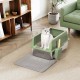 BAKAJI XXL Open Cat Litter Tray Steel Base with Sand Resistant Rim, Scoop and Container, Stain Resistant Mat, Non-Slip Backing, Capacity 35L, 60 x 40 x 30 cm BAKAJI XXL Open Cat Litter Tray Steel Base with Sand Resistant Rim, Scoop and Container, Stain Resistant Mat, Non-Slip Backing, Capacity 35L, 60 x 40 x 30 cm