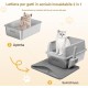 BAKAJI XXL Open Cat Litter Tray Steel Base with Sand Resistant Rim, Scoop and Container, Stain Resistant Mat, Non-Slip Backing, Capacity 35L, 60 x 40 x 30 cm BAKAJI XXL Open Cat Litter Tray Steel Base with Sand Resistant Rim, Scoop and Container, Stain Resistant Mat, Non-Slip Backing, Capacity 35L, 60 x 40 x 30 cm