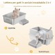 BAKAJI XXL Semi-Open Cat Litter Tray with Stainless Steel Base, Capacity 35 Litres and Sandpit, Shovel with Container and Dirt Mat, 60 x 40 x 30 cm BAKAJI XXL Semi-Open Cat Litter Tray with Stainless Steel Base, Capacity 35 Litres and Sandpit, Shovel with Container and Dirt Mat, 60 x 40 x 30 cm