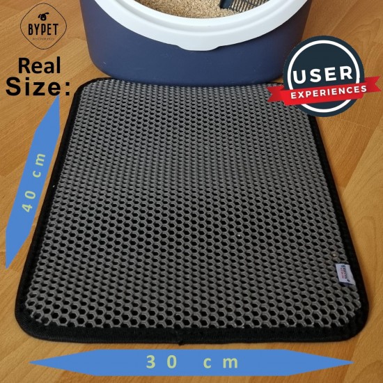 BYPET Cat Litter Tray Mat, Cat Mat 33 x 50 cm, Cat Litter Tray Mat, Honeycomb Design, Waterproof Double Layer Design, Honeycomb Mat (Grey 3350) BYPET Cat Litter Tray Mat, Cat Mat 33 x 50 cm, Cat Litter Tray Mat, Honeycomb Design, Waterproof Double Layer Design, Honeycomb Mat (Grey 3350)