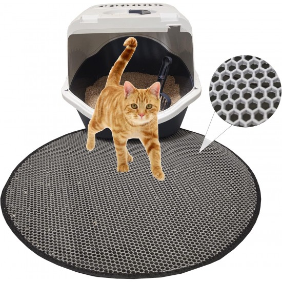 BYPET Cat Litter Tray Mat, Cat Mat 33 x 50 cm, Cat Litter Tray Mat, Honeycomb Design, Waterproof Double Layer Design, Honeycomb Mat (Grey 3350) BYPET Cat Litter Tray Mat, Cat Mat 33 x 50 cm, Cat Litter Tray Mat, Honeycomb Design, Waterproof Double Layer Design, Honeycomb Mat (Grey 3350)