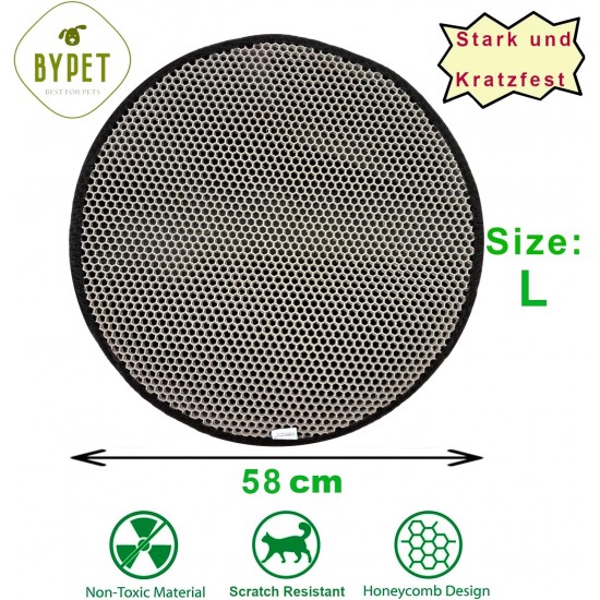BYPET Cat Litter Tray Mat, Cat Mat 33 x 50 cm, Cat Litter Tray Mat, Honeycomb Design, Waterproof Double Layer Design, Honeycomb Mat (Grey 3350) BYPET Cat Litter Tray Mat, Cat Mat 33 x 50 cm, Cat Litter Tray Mat, Honeycomb Design, Waterproof Double Layer Design, Honeycomb Mat (Grey 3350)