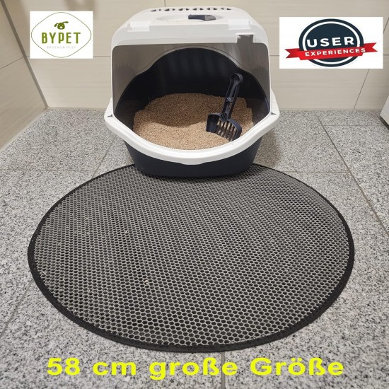 BYPET Cat Litter Tray Mat, Cat Mat 33 x 50 cm, Cat Litter Tray Mat, Honeycomb Design, Waterproof Double Layer Design, Honeycomb Mat (Grey 3350) BYPET Cat Litter Tray Mat, Cat Mat 33 x 50 cm, Cat Litter Tray Mat, Honeycomb Design, Waterproof Double Layer Design, Honeycomb Mat (Grey 3350)