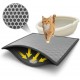 BYPET Cat Litter Tray Mat, Cat Mat 33 x 50 cm, Cat Litter Tray Mat, Honeycomb Design, Waterproof Double Layer Design, Honeycomb Mat (Grey 3350) BYPET Cat Litter Tray Mat, Cat Mat 33 x 50 cm, Cat Litter Tray Mat, Honeycomb Design, Waterproof Double Layer Design, Honeycomb Mat (Grey 3350)