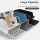Bartuke Stainless Steel Cat Litter Box, Metal High Sided Litter Tray with Scoop, Filter Pedal, Non-Stick, Non-Odor, Easy Cleaning (Dark Grey) Bartuke Stainless Steel Cat Litter Box, Metal High Sided Litter Tray with Scoop, Filter Pedal, Non-Stick, Non-Odor, Easy Cleaning (Dark Grey)