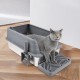 Bartuke Stainless Steel Cat Litter Box, Metal High Sided Litter Tray with Scoop, Filter Pedal, Non-Stick, Non-Odor, Easy Cleaning (Dark Grey) Bartuke Stainless Steel Cat Litter Box, Metal High Sided Litter Tray with Scoop, Filter Pedal, Non-Stick, Non-Odor, Easy Cleaning (Dark Grey)