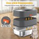 Bartuke Stainless Steel Cat Waste Box, Extra Large High-sided Metal Waste Tray with Pull-Out Drawer, Scoop, Filter Pedal, Non-Sticky, Odourless, Easy to Clean Bartuke Stainless Steel Cat Waste Box, Extra Large High-sided Metal Waste Tray with Pull-Out Drawer, Scoop, Filter Pedal, Non-Sticky, Odourless, Easy to Clean