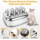 Bartuke Stainless Steel Cat Waste Box, Extra Large High-sided Metal Waste Tray with Pull-Out Drawer, Scoop, Filter Pedal, Non-Sticky, Odourless, Easy to Clean Bartuke Stainless Steel Cat Waste Box, Extra Large High-sided Metal Waste Tray with Pull-Out Drawer, Scoop, Filter Pedal, Non-Sticky, Odourless, Easy to Clean