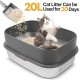Bartuke Stainless Steel Cat Waste Box, Extra Large High-sided Metal Waste Tray with Pull-Out Drawer, Scoop, Filter Pedal, Non-Sticky, Odourless, Easy to Clean Bartuke Stainless Steel Cat Waste Box, Extra Large High-sided Metal Waste Tray with Pull-Out Drawer, Scoop, Filter Pedal, Non-Sticky, Odourless, Easy to Clean