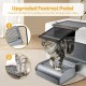 Bartuke Stainless Steel Cat Waste Box, Extra Large High-sided Metal Waste Tray with Pull-Out Drawer, Scoop, Filter Pedal, Non-Sticky, Odourless, Easy to Clean Bartuke Stainless Steel Cat Waste Box, Extra Large High-sided Metal Waste Tray with Pull-Out Drawer, Scoop, Filter Pedal, Non-Sticky, Odourless, Easy to Clean