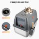 Bartuke Stainless Steel Cat Waste Box, Extra Large High-sided Metal Waste Tray with Pull-Out Drawer, Scoop, Filter Pedal, Non-Sticky, Odourless, Easy to Clean Bartuke Stainless Steel Cat Waste Box, Extra Large High-sided Metal Waste Tray with Pull-Out Drawer, Scoop, Filter Pedal, Non-Sticky, Odourless, Easy to Clean