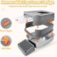 Bartuke Stainless Steel Cat Waste Box, Extra Large High-sided Metal Waste Tray with Pull-Out Drawer, Scoop, Filter Pedal, Non-Sticky, Odourless, Easy to Clean Bartuke Stainless Steel Cat Waste Box, Extra Large High-sided Metal Waste Tray with Pull-Out Drawer, Scoop, Filter Pedal, Non-Sticky, Odourless, Easy to Clean