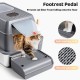 Bartuke Stainless Steel Cat Waste Box, Extra Large High-sided Metal Waste Tray with Pull-Out Drawer, Scoop, Filter Pedal, Non-Sticky, Odourless, Easy to Clean Bartuke Stainless Steel Cat Waste Box, Extra Large High-sided Metal Waste Tray with Pull-Out Drawer, Scoop, Filter Pedal, Non-Sticky, Odourless, Easy to Clean