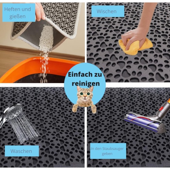 Bazerga Cat Litter Tray Mat, Cat Litter Mat, Cat Litter Tray Mat, Waterproof Double Layer Design Mat, 100% EVA from Cat Litter Trays & Accessories (38-61 cm, Grey) Bazerga Cat Litter Tray Mat, Cat Litter Mat, Cat Litter Tray Mat, Waterproof Double Layer Design Mat, 100% EVA from Cat Litter Trays & Accessories (38-61 cm, Grey)