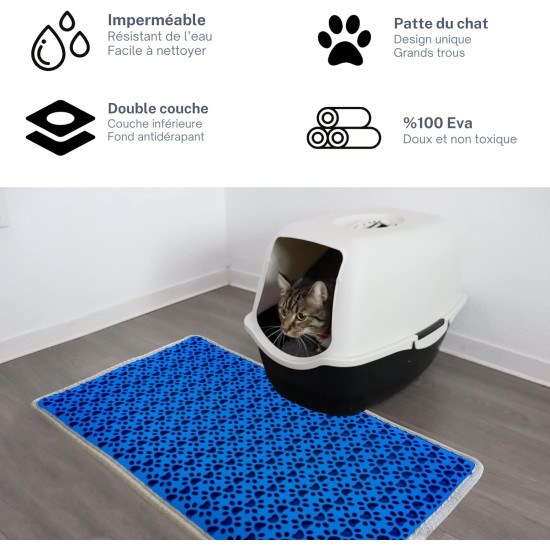 Bazerga Cat Litter Tray Mat, Cat Litter Mat, Cat Litter Tray Mat, Waterproof Double Layer Design Mat, 100% EVA from Cat Litter Trays & Accessories (38-61 cm, Grey) Bazerga Cat Litter Tray Mat, Cat Litter Mat, Cat Litter Tray Mat, Waterproof Double Layer Design Mat, 100% EVA from Cat Litter Trays & Accessories (38-61 cm, Grey)