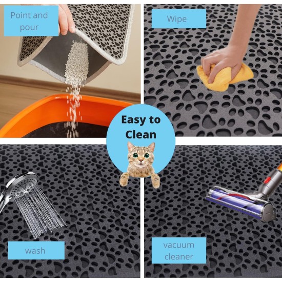 Bazerga Cat Litter Tray Mat, Cat Litter Mat, Cat Litter Tray Mat, Waterproof Double Layer Design Mat, 100% EVA from Cat Litter Trays & Accessories (38-61 cm, Grey) Bazerga Cat Litter Tray Mat, Cat Litter Mat, Cat Litter Tray Mat, Waterproof Double Layer Design Mat, 100% EVA from Cat Litter Trays & Accessories (38-61 cm, Grey)