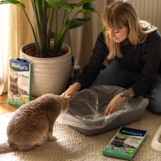 Biokat's Eco Bags XXL - Bag for Display in the Cat Litter Tray for Hygienic Change of Cat Litter - 1 Pack (1 x 12 Bags) Biokat's Eco Bags XXL - Bag for Display in the Cat Litter Tray for Hygienic Change of Cat Litter - 1 Pack (1 x 12 Bags)
