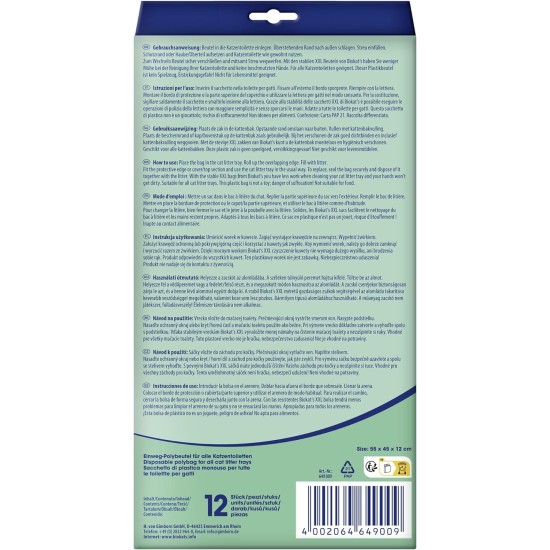 Biokat's Eco Bags XXL - Bag for Display in the Cat Litter Tray for Hygienic Change of Cat Litter - 1 Pack (1 x 12 Bags) Biokat's Eco Bags XXL - Bag for Display in the Cat Litter Tray for Hygienic Change of Cat Litter - 1 Pack (1 x 12 Bags)