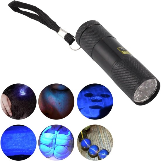 Black Light Torch, 395 Nm Black Light Torch, Mini Pet Urine Detector Light for Dogs, Cats Urine, Dry Spots, Bed Bugs, Stain Detector Black Light Torch, 395 Nm Black Light Torch, Mini Pet Urine Detector Light for Dogs, Cats Urine, Dry Spots, Bed Bugs, Stain Detector