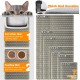 Blissstorm Cat Litter Tray Mat, 40 x 50 cm, Double Layer EVA Cat Litter Mat, Waterproof, Odourless, with Non-Slip Cat Mat, Easy to Clean Cat Litter Mat for All Cats