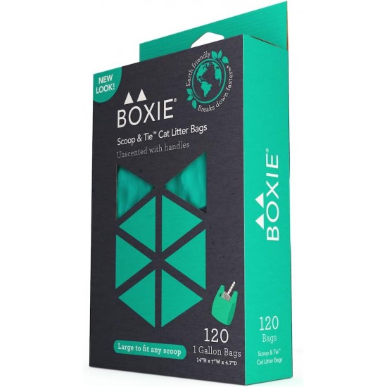 Boxiecat Boxie® Sustainable Scoop & Tie™ Pet Waste Bags, Pack of 120 (Pack of 1) Boxiecat Boxie® Sustainable Scoop & Tie™ Pet Waste Bags, Pack of 120 (Pack of 1)
