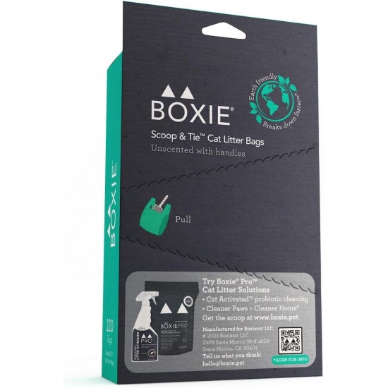 Boxiecat Boxie® Sustainable Scoop & Tie™ Pet Waste Bags, Pack of 120 (Pack of 1) Boxiecat Boxie® Sustainable Scoop & Tie™ Pet Waste Bags, Pack of 120 (Pack of 1)
