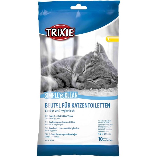 Bulk – Trixie Cat Litter Tray Bags, 46 59 cm – 10 Packets of 10 – Pack of 100