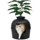 Bundle & Bliss Secret Cat Litter Tray - Hidden Cat Litter Tray with Odour Control, Carbon Filter, Artificial Plant and Real Stones, Perfect for Large Cats (Matte Black) Bundle & Bliss Secret Cat Litter Tray - Hidden Cat Litter Tray with Odour Control, Carbon Filter, Artificial Plant and Real Stones, Perfect for Large Cats (Matte Black)