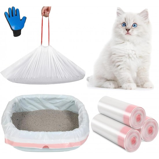 Cat Litter Bag + Care Massage Gloves, Cat Litter Tray Bag for Cat Litter Tray/Litter Box Bag Inserts, for Easy Change of Cat Litter, 30 Pieces 915 x 457 mm Cat Litter Bag + Care Massage Gloves, Cat Litter Tray Bag for Cat Litter Tray/Litter Box Bag Inserts, for Easy Change of Cat Litter, 30 Pieces 915 x 457 mm