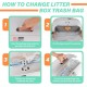 Cat Litter Box Bags, 80 Pieces Cat Litter Tray Liners for Automatic Cat Litter Box Self Cleaning, 4 Rolls 18 x 18 Inch Robot Drawstring Bags, White Cat Litter Box Bags, 80 Pieces Cat Litter Tray Liners for Automatic Cat Litter Box Self Cleaning, 4 Rolls 18 x 18 Inch Robot Drawstring Bags, White