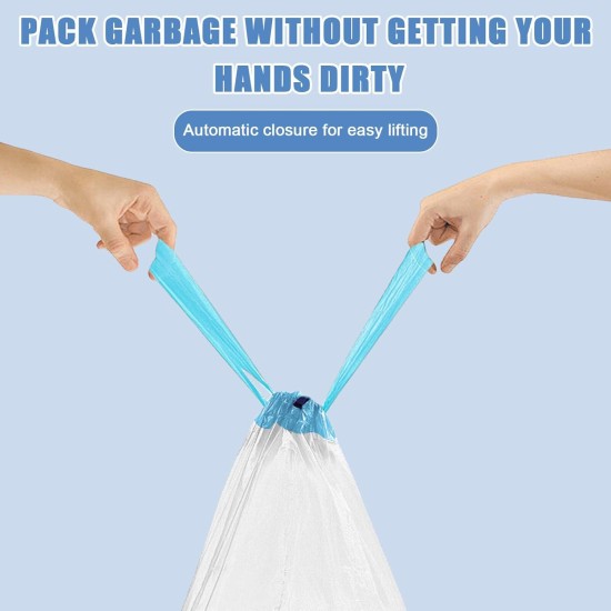 Cat Litter Box Bags with Drawstrings: Pack of 90 Disposable Cat Litter Box Bags, 6 Rolls Bags for Cat Litter Tray, Cat Litter Box Bags, Thickened Bin Liners for Pets, Rubbish Bags with Carry Handle Cat Litter Box Bags with Drawstrings: Pack of 90 Disposable Cat Litter Box Bags, 6 Rolls Bags for Cat Litter Tray, Cat Litter Box Bags, Thickened Bin Liners for Pets, Rubbish Bags with Carry Handle