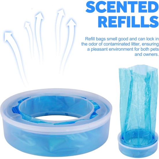 Cat Litter Refills, Pack of 6 Refill Cassettes for Cat Litter Disposal Bucket, Refill Cassettes Alternative Compatible with Litter Genie Refill and Litterlocker Cat Litter Refills, Pack of 6 Refill Cassettes for Cat Litter Disposal Bucket, Refill Cassettes Alternative Compatible with Litter Genie Refill and Litterlocker