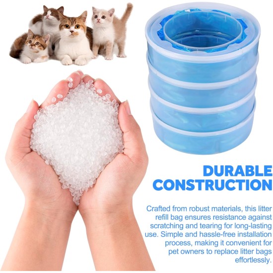 Cat Litter Refills, Pack of 6 Refill Cassettes for Cat Litter Disposal Bucket, Refill Cassettes Alternative Compatible with Litter Genie Refill and Litterlocker Cat Litter Refills, Pack of 6 Refill Cassettes for Cat Litter Disposal Bucket, Refill Cassettes Alternative Compatible with Litter Genie Refill and Litterlocker