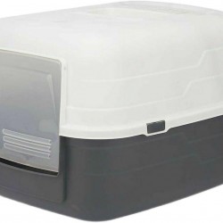 Cat Litter Tray 48 x 32 x 38 cm Charcoal Plastic Pack of 12 Cat Litter Tray 48 x 32 x 38 cm Charcoal Plastic Pack of 12