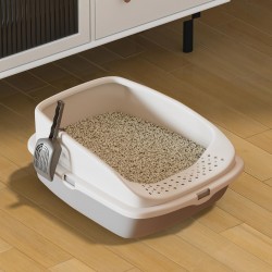 Cat Litter Tray Cat Litter Tray Plastic Cat Litter Box Open Top with Free Scoop Removable Rim Easy Clean 49 x 38 x 23 cm Grey Cat Litter Tray Cat Litter Tray Plastic Cat Litter Box Open Top with Free Scoop Removable Rim Easy Clean 49 x 38 x 23 cm Grey