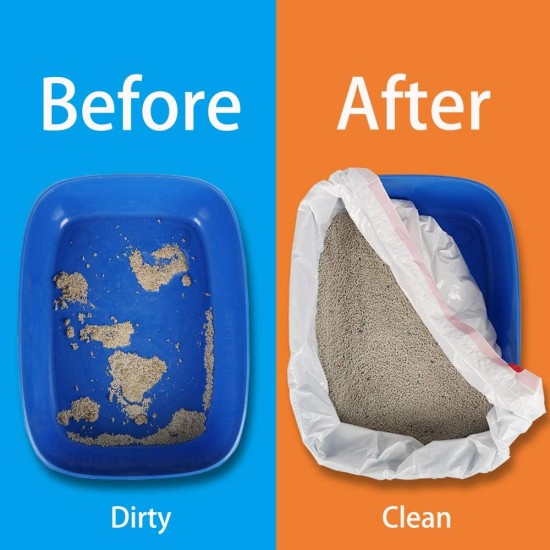 Cat Litter Tray Liners Large with Drawstring, Scratch-Resistant Bags for Medium and Large Litter Trays, 10 Pack (M, 10 Pack) Cat Litter Tray Liners Large with Drawstring, Scratch-Resistant Bags for Medium and Large Litter Trays, 10 Pack (M, 10 Pack)