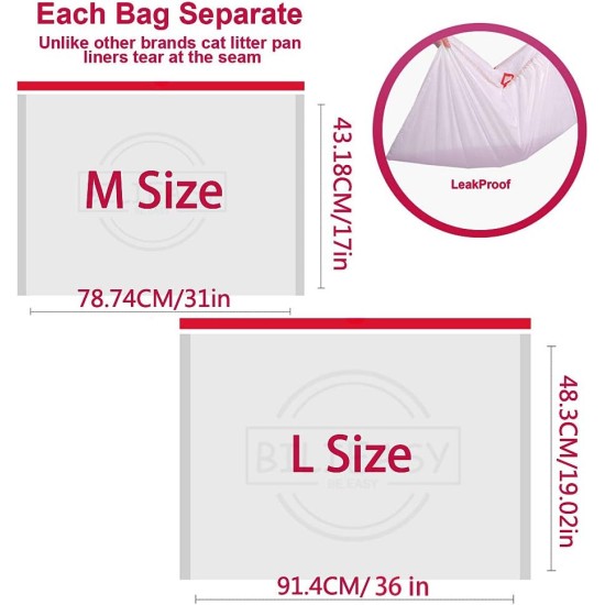 Cat Litter Tray Liners Large with Drawstring, Scratch-Resistant Bags for Medium and Large Litter Trays, 10 Pack (L20 Pack) Cat Litter Tray Liners Large with Drawstring, Scratch-Resistant Bags for Medium and Large Litter Trays, 10 Pack (L20 Pack)
