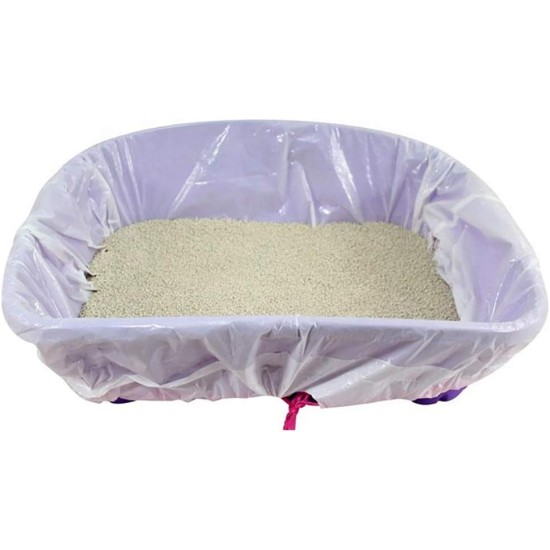 Cat Litter Tray Liners Large with Drawstring, Scratch-Resistant Bags for Medium and Large Litter Trays, 10 Pack (L20 Pack) Cat Litter Tray Liners Large with Drawstring, Scratch-Resistant Bags for Medium and Large Litter Trays, 10 Pack (L20 Pack)