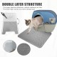 Cat Litter Tray Mat, 40 x 50 cm, Double Layer Cat Litter Tray Mat, Velcro Cat Litter Mat, Easy to Clean, Non-Slip, Durable, Cat Mat, Silver Grey Cat Litter Tray Mat, 40 x 50 cm, Double Layer Cat Litter Tray Mat, Velcro Cat Litter Mat, Easy to Clean, Non-Slip, Durable, Cat Mat, Silver Grey