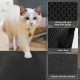 Cat Litter Tray Mat, 46 x 60 cm Honeycomb Design Cat Litter Mat, Waterproof Double Mat Cat Litter Tray, Foldable Cat Litter Mat, Cat Litter Mat, Black Cat Litter Tray Mat, 46 x 60 cm Honeycomb Design Cat Litter Mat, Waterproof Double Mat Cat Litter Tray, Foldable Cat Litter Mat, Cat Litter Mat, Black