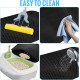 Cat Litter Tray Mat, 46 x 60 cm Honeycomb Design Cat Litter Mat, Waterproof Double Mat Cat Litter Tray, Foldable Cat Litter Mat, Cat Litter Mat, Black Cat Litter Tray Mat, 46 x 60 cm Honeycomb Design Cat Litter Mat, Waterproof Double Mat Cat Litter Tray, Foldable Cat Litter Mat, Cat Litter Mat, Black