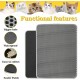 Cat Litter Tray Mat 60 x 45 cm with Velcro Fastener and Large Hole Design, Cat Litter Mat, Double Waterproof and Non-Slip, Cat Litter Mat, Non-Toxic Material, Cat Litter Mat, Black Cat Litter Tray Mat 60 x 45 cm with Velcro Fastener and Large Hole Design, Cat Litter Mat, Double Waterproof and Non-Slip, Cat Litter Mat, Non-Toxic Material, Cat Litter Mat, Black