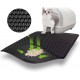 Cat Litter Tray Mat 60 x 45 cm with Velcro Fastener and Large Hole Design, Cat Litter Mat, Double Waterproof and Non-Slip, Cat Litter Mat, Non-Toxic Material, Cat Litter Mat, Black Cat Litter Tray Mat 60 x 45 cm with Velcro Fastener and Large Hole Design, Cat Litter Mat, Double Waterproof and Non-Slip, Cat Litter Mat, Non-Toxic Material, Cat Litter Mat, Black