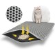 Cat Litter Tray Mat 60 x 45 cm with Velcro Fastener and Large Hole Design, Cat Litter Mat, Double Waterproof and Non-Slip, Cat Litter Mat, Non-Toxic Material, Cat Litter Mat, Black Cat Litter Tray Mat 60 x 45 cm with Velcro Fastener and Large Hole Design, Cat Litter Mat, Double Waterproof and Non-Slip, Cat Litter Mat, Non-Toxic Material, Cat Litter Mat, Black
