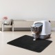 Cat Litter Tray Mat, 61 x 38 cm Honeycomb Double Layer Non-Slip Cat Litter Mat, Waterproof and Urine Proof Cat Mat, Cat Litter Tray for Litter Catcher, Cat Litter Mat, Litter Control [Black]