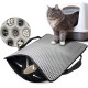 Cat Litter Tray Mat, 61 x 38 cm Honeycomb Double Layer Non-Slip Cat Litter Mat, Waterproof and Urine Proof Cat Mat, Cat Litter Tray for Litter Catcher, Cat Litter Mat, Litter Control [Black]