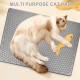 Cat Litter Tray Mat 70 x 50 cm, Silicone Cat Litter Mat, Cat Mat Layer, Non-Slip, Waterproof, Layer Cat Litter Tray Mat, Easy to Clean, Non-Slip Cat Litter Mat for Litter Control, Grey Cat Litter Tray Mat 70 x 50 cm, Silicone Cat Litter Mat, Cat Mat Layer, Non-Slip, Waterproof, Layer Cat Litter Tray Mat, Easy to Clean, Non-Slip Cat Litter Mat for Litter Control, Grey